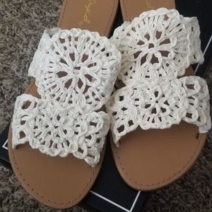 White sandals